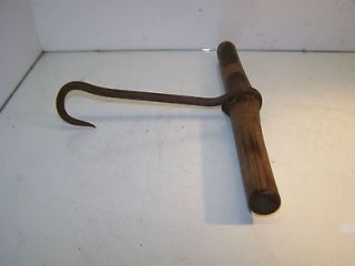 Antique Tools Hand Forged Ice Hay Kettle Logging Meat Hook