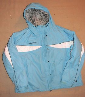 Womens Blue & White Columbia Winter Spring & Fall Coat Jacket Size 2X