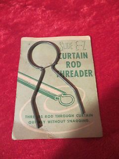 Vintage Metal Curtain Rod Threader Slide E Z Royal Plastic Co