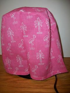 appliance cover handmade for can opener PINK FLAMINGO palm trees