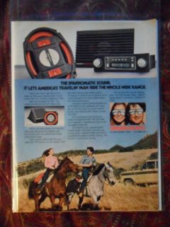 1981 Print Ad Sparkomatic Car Stereo ~ American Travelin Man