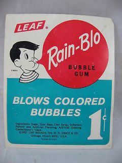 Gumball Rain Blo 1 Cent Vending Machine Card Vintage 60s Rockabilly
