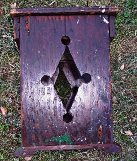 Vintage Arts & Crafts Primitive Pine Wood Bench Stool