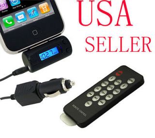 for iPhone iPod 3G Remote FM Radio Transmitter Car Charger