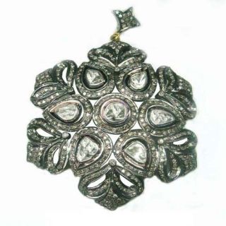 Pendant 925 Sterling Silver Diamond Ethnic Indian Vintage Fine Jewelry
