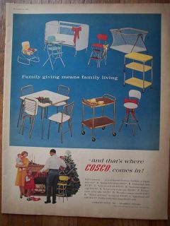 1960 Cosco Furniture Step Stool Cart High Chair Ad