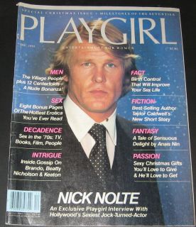 Playgirl Magazine December 1979 Nick Nolte, Grahame White