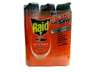 Raid Ant and Roach Spray 3 Pack 17.5oz Cans