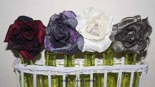 single velvet roses weddings buttonholes / hair artificial flower