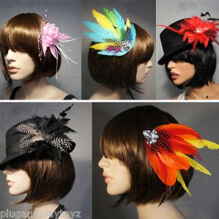 Feather Lolita Hair/Hat Clip Fascinator Bridal Barrette Broach