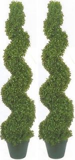 BOXWOOD SPIRAL TOPIARY ARTIFICIAL IN OUTDOOR TREE 4 2 PLANT POOL