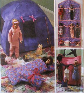 sewing pattern fashion doll tent organizer accessories 11½ Barbie