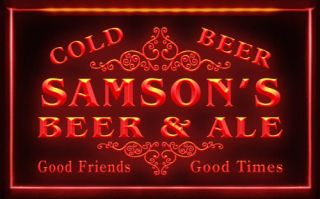 QSTM B Name Personalized Custom Beer & Ale Vintage Bar Cold Beer Neon