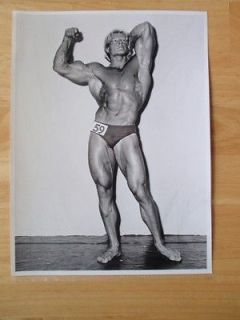 Bodybuilder DAVE DRAPER bodybuilding B & W ORIGINAL photo by Studio
