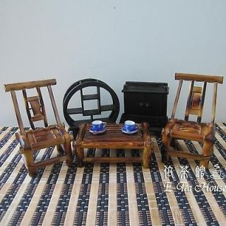 02 Doll House Asian Bamboo Chairs, Coffee Table, Wardrobe, Display