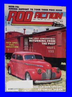 ROD ACTION APRIL 1987,1940 CHEVY SEDAN,1934 FORD VICTORIA,29 PICKUP