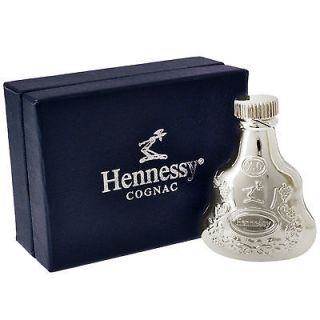 Silver Color Hennessy XO X.O. Cognac Grape Leaves Design Bottle