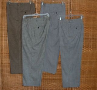 MENS  OXXFORD CLOTHES PANTS BROWN BLACK & WHITE & BLUE 36