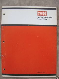 Case 107 Compact Lawn Tractor Parts catalog Original