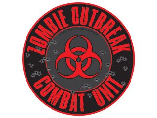 Zombie Outbreak Combat Unit   With Biohazard Symbol (Bumper Sticker)