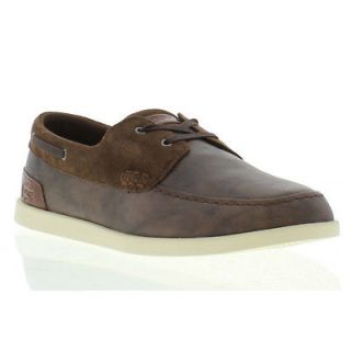Lacoste Shoes Genuine Arverne Brown Mens Deck Shoes Sizes UK 7   12