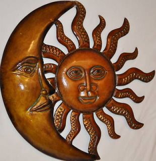 SUN & MOON CELESTIAL DECORATIVE METAL WALL ART