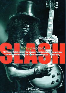 Slash Guns N Roses Marshall Guitar Amp Amplifier 2009 repro poster A5