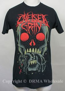 Authentic CHELSEA GRIN Skull Bite Slim Fit T Shirt S M L XL NEW