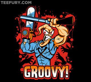 Earthworm Ash   Evil Dead Earthworm Jim TeeFury Tee Shirt   MXL Mens