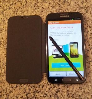 Galaxy Note II   16GB   Titanium gray (AT&T) Smartphone with Flip Case