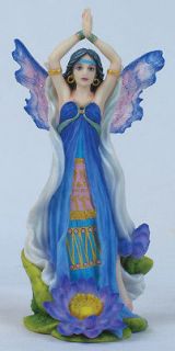 Dancing Lotus Faerie Statue by Jane Starr Weils Fairy Resin Figurine