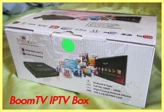 New Factory Sealed Boom TV HD IPTV ANDROID BOX All Premier Channels