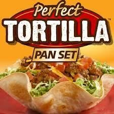 Perfect Tortilla Bowl Set   As Seen on TV   4 Pans Included
