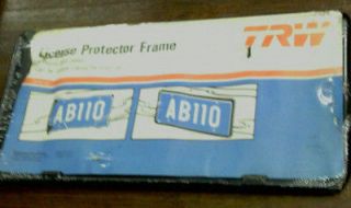 NORS LICENSE PLATE TAG PROTECTOR FRAME(CAR TRUC K SUV RV MOTOR HOME