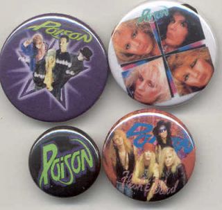 buttons badges pinbacks pins 80s heavy metal hard rock hair bands