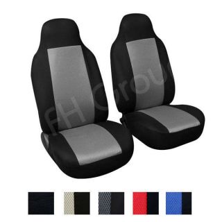 Fabric Pair Bucket Seat Covers Gray