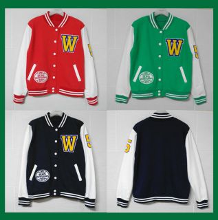 Women&Girl W Baseball jacket Red/Green/Navy M/L size