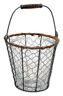 Chicken Wire Metal Glass Candle Holder Pot Vase Country Home Decor 7