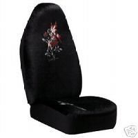 AMY BROWN ROSE BUCKET SEAT COVERS (PAIR) BLACK FAIRY BEAUTIFUL SEAT
