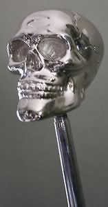 chrome plated silver Universal shift shifter knob handle bone lever