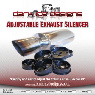 Adjustable Volume 3.5 Car Exhaust Silencer Baffle DB KILLER   UK made