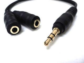 Mini Audio Splitter Cable Plug to dual 2 x RCA Female Jack Splitter