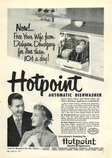 1952 Hotpoint Automatic Dishwasher   Vintage Ad