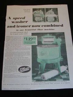 Antique Advertising THOR WASHER & IRONER Worlds First Electric