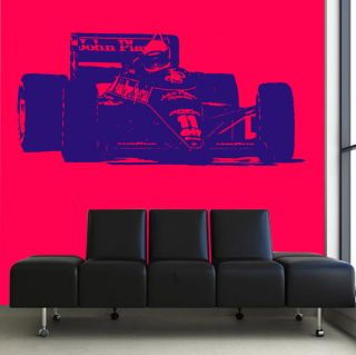 HUGE F1 WORLD CHAMPION AYRTON SENNA Wall Sticker Art Transfer Graphic