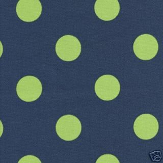 Polka Dot Navy Lime Awning Sun Shade Famous Outdoor Fabric By the Yard