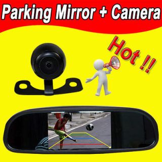 Car Bluetooth Rearview Mirror Kit GPS DVR Wireless Camera SD  MP4