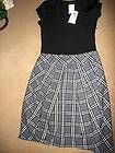 NWT B.DARLIN DRESS JUNIORS SZ 3/4 PLAID/BLK CASUAL