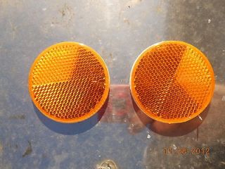 PAIR NOS ARCTIC CAT Amber Hood Reflectors for the 73 74 Kitty Kat.