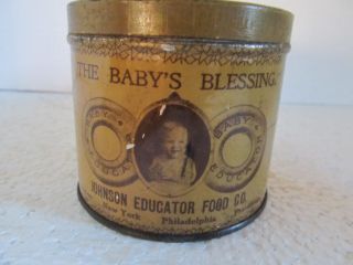 educator teething ring tin for babies 1920 s cannister lid